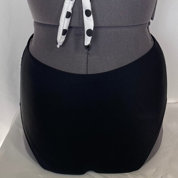 One Piece Black & White Polka Dot Bathing Suit - Picture 9 of 11